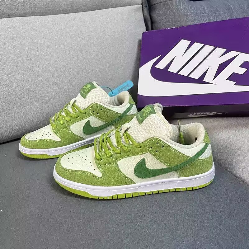 Zapatillas De Deporte De Gamuza De Manzana Verde Para Hombres Y