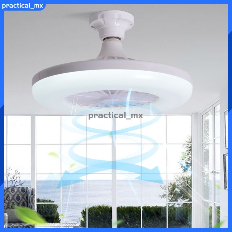 Bombilla LED E27 Lámpara de sincronización de hoja de ventilador AC85-265V  28W Bombilla LED plegable Lampada para luz de techo del hogar con control