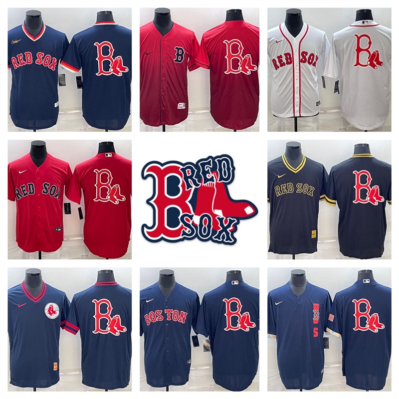 Camiseta Gris-Rojo-Azul Navy NBA Boston Red Sox - Compra Ahora