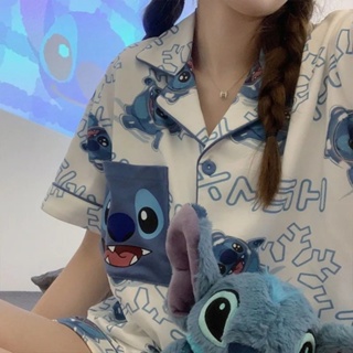 Disney Lilo And Stitch Pijamas, Pijamas de puntada para mujer, Pijamas  para mujer