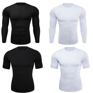 Camiseta de compresión de secado rápido para hombre, camiseta de manga  larga para gimnasio, Fitness, correr, deportes, entrenamiento, camisetas  ajustadas, novedad