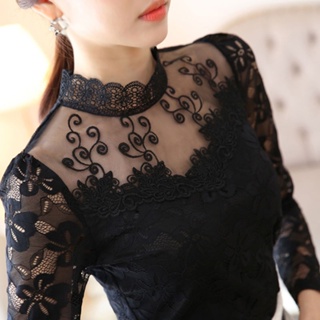 blusa encaje elegante Shopee M xico