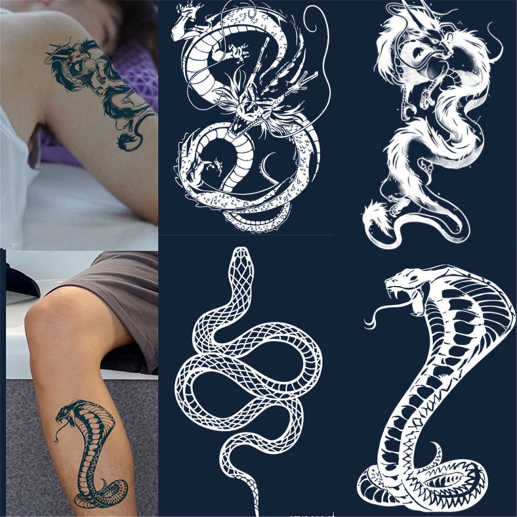 Magic Tattoo 】 El Tatuaje Dura Hasta 15 Días Pegatina De Arte Corporal  Brazo Cintura Tatuajes Falsos Impermeable Temporal De Serpiente Dragón De  Larga Duración | Shopee México