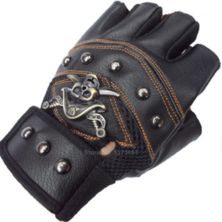 Guantes de remache negro guantes góticos steampunk ropa punk