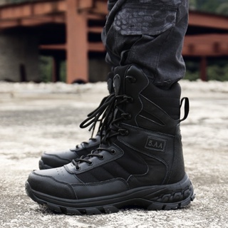 Botas altas para hombre, botas tácticas de combate para entrenamiento  militar, botas de seguridad para fuerzas especiales, botas de policía,  botas de