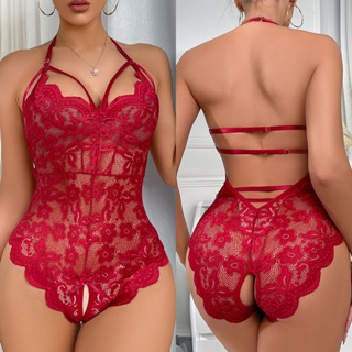 Sexy Lencería Body De Encaje Bodysuit Sensual Para Mujer