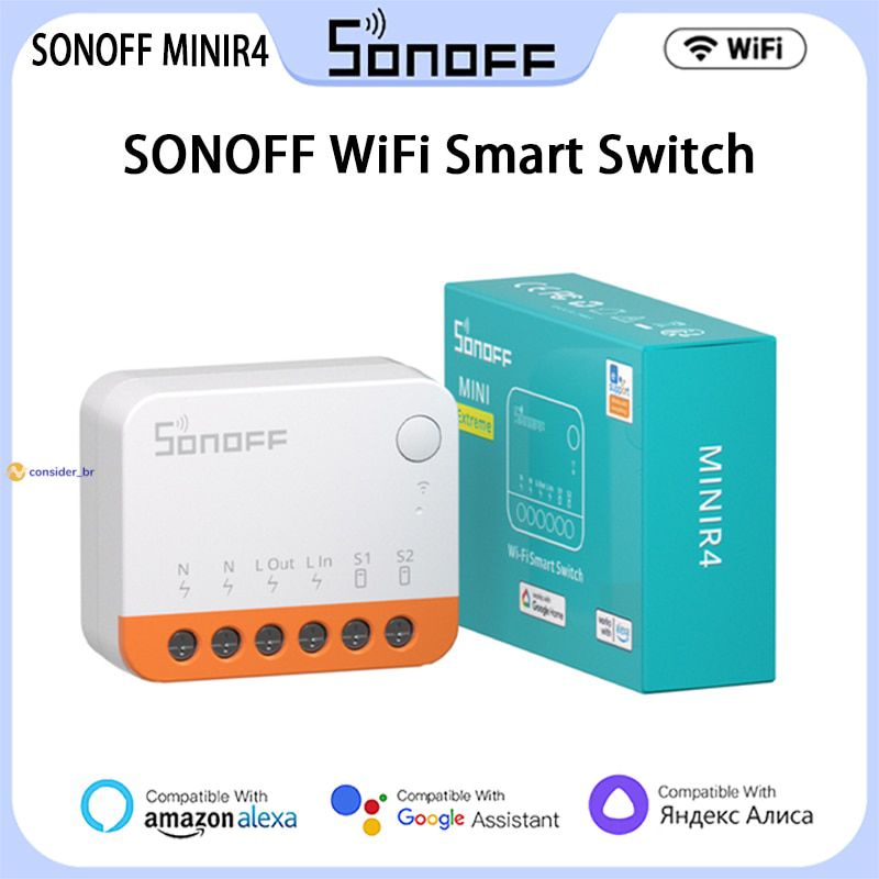 SONOFF MINI R4 Wifi Smart Switch Módulo Wi-Fi Interruptor De 2 Vías Home  Funciona R5 S-MATE Control Inalámbrico Alexa Google