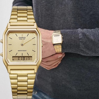 Casio A168WG-9 Vintage Gold Clasico reloj de metal casual dorado