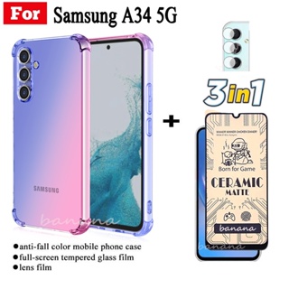 KSWOUS Funda con purpurina para Samsung Galaxy A54 5G con 2 protectores de  pantalla, funda transparente con purpurina a prueba de golpes