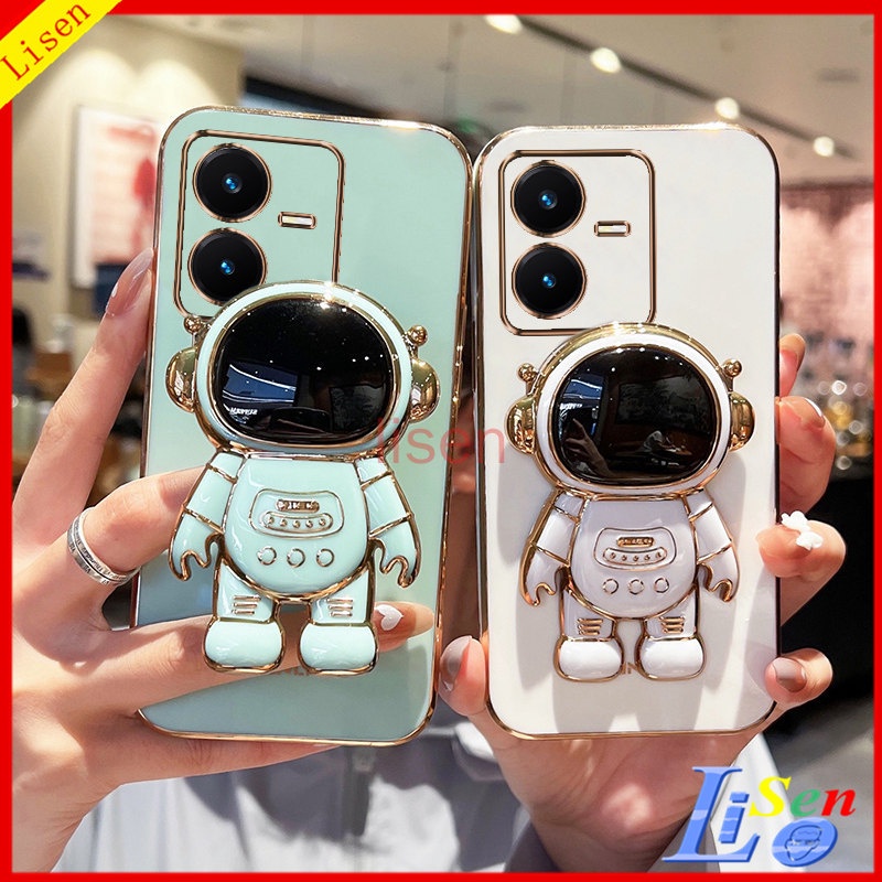 Funda Vivo Y22S/Y35/Y15S/Y01/Y20/Y11S Astronauta Stand Phone Case YHY