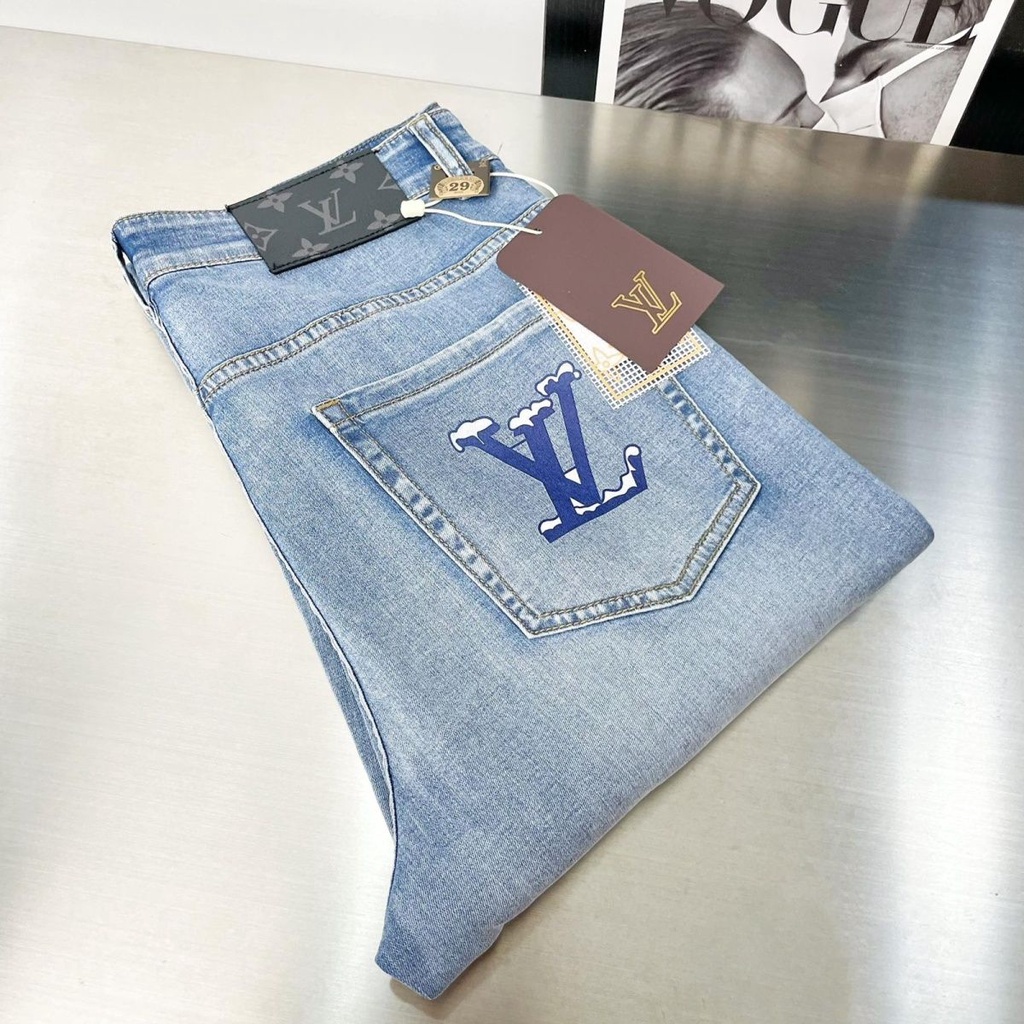 Louis VUITTON 2023 nuevo estilo estación europea primavera verano  pantalones casuales Material fino para hombres elástico logo impreso High  Street