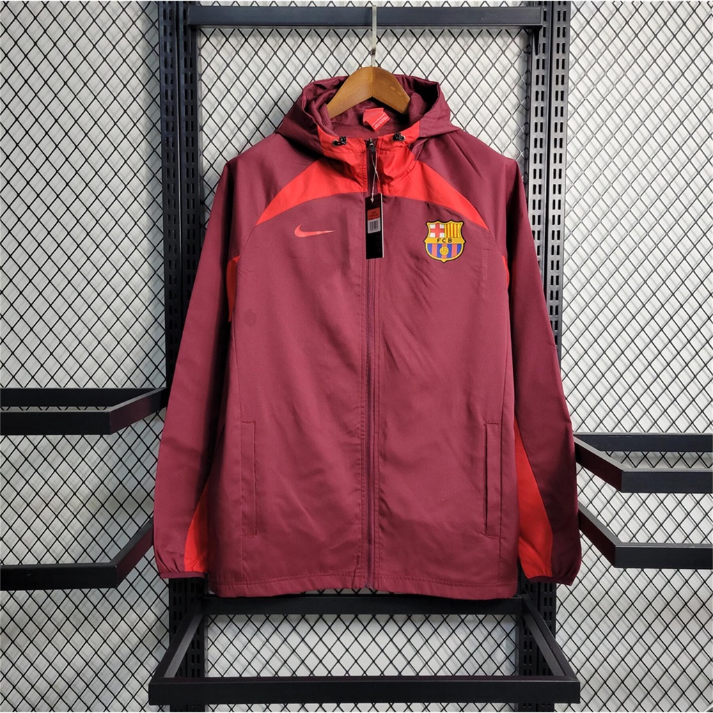 Chamarra Barcelona Cortavientos Rojo Temporada 2022 23