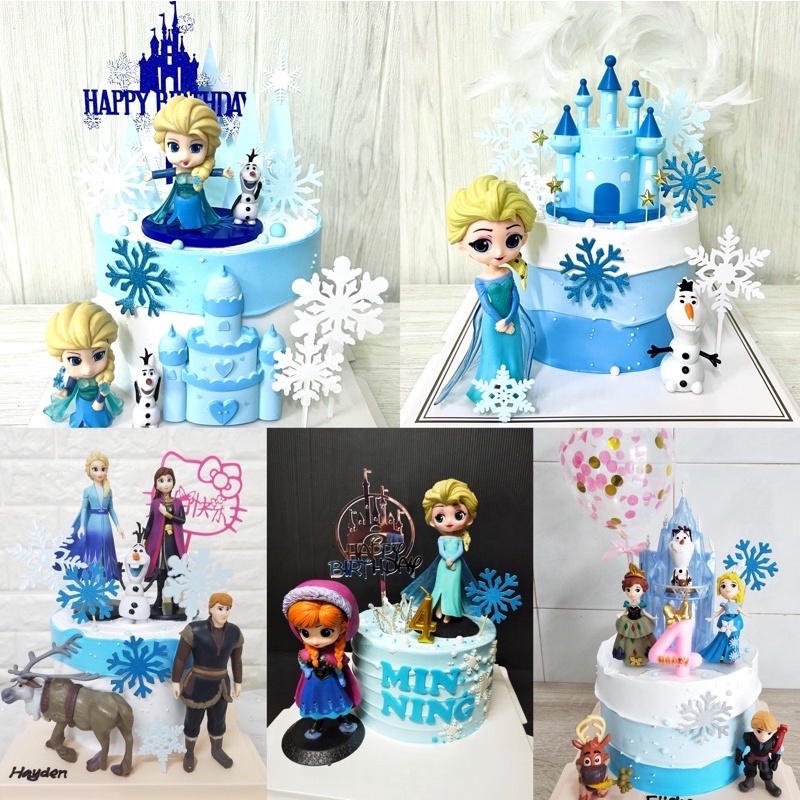 Decoración De Pastel De Frozen Tartas De Dibujos Animados Linda Princesa  Muñeca Tarta Ángel Niña Boda Cumpleaños Fiesta Suministros
