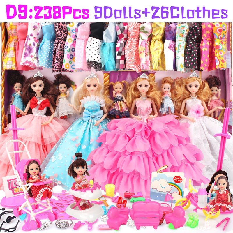 Barbie muneca conjunto 90cm caja de regalo grande princesa nina juguete ropa para cumpleanos ninas juguetes multi estilo ninos barato WEQ0