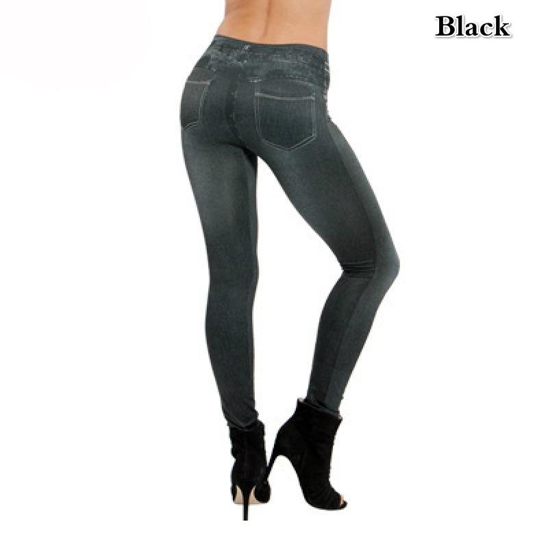 Leggings Flacos Para Las Mujeres Jeans De Mezclilla Look Pantalones Con Bolsillos Slim Fit Totalmente Moldeando Pull on Jeggings Fitness Talla Grande Shopee Mexico