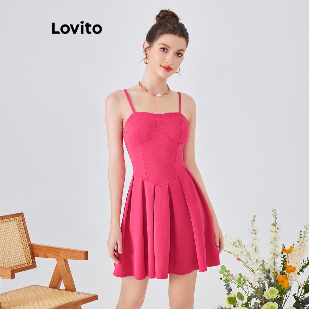 Vestido rosa fuerte hot sale