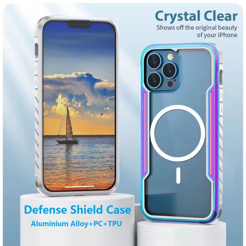 ShieldCase ShieldCase Funda MagSafe transparente y metal iPhone 11 Pro  (azul)