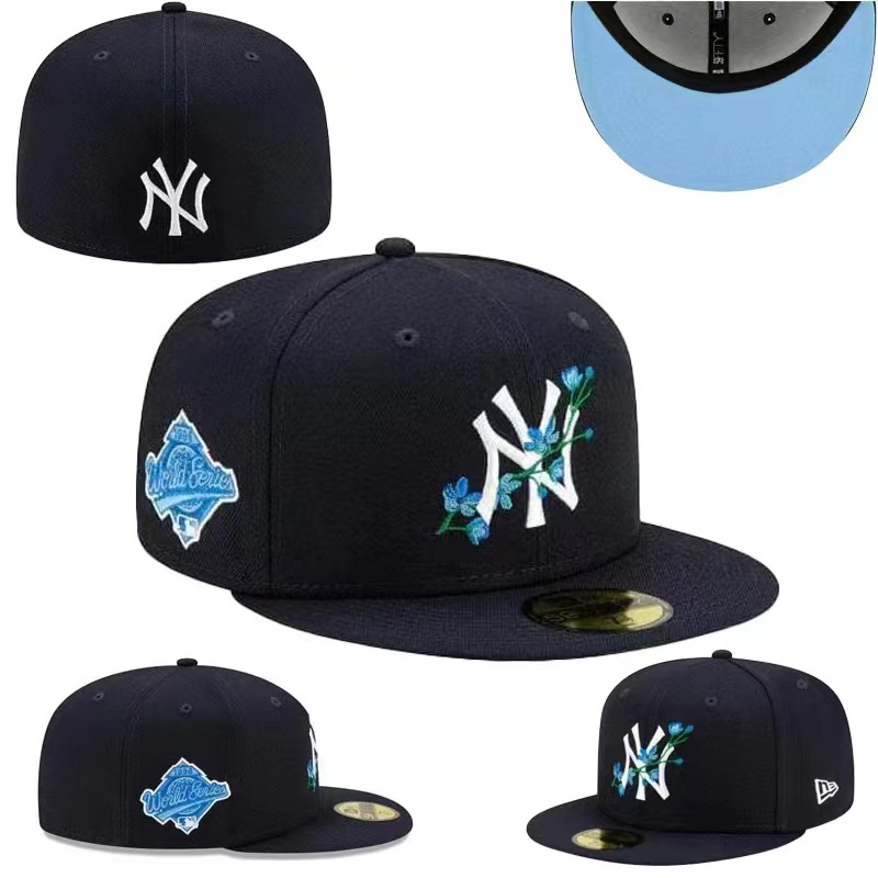 New Era New Era Yankees gorra de béisbol totalmente sellada no ajustable  gorra de ala plana circunferencia de cabeza grande hombres mujeres estilo  de moda desgaste inverso Hip-Ho
