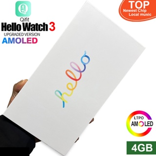 Hello Watch 3+ AMOLED Pantalla Completa Reloj Inteligente Hombres Brújula  Smartwatch Con 4GB ROM Música Local Para Android IOS