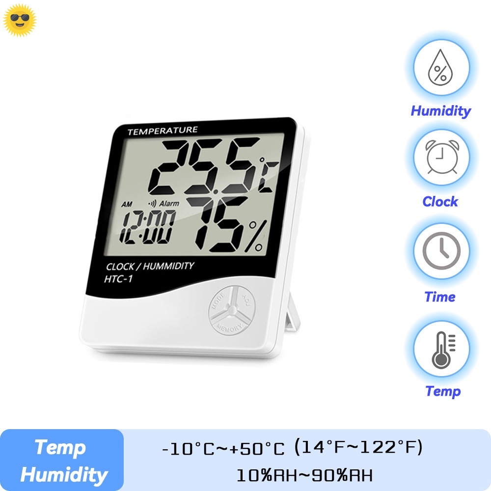 TERMÓMETRO DIGITAL DE 2 INTERIOR/EXTERIOR CON RANGO DE HUMEDAD