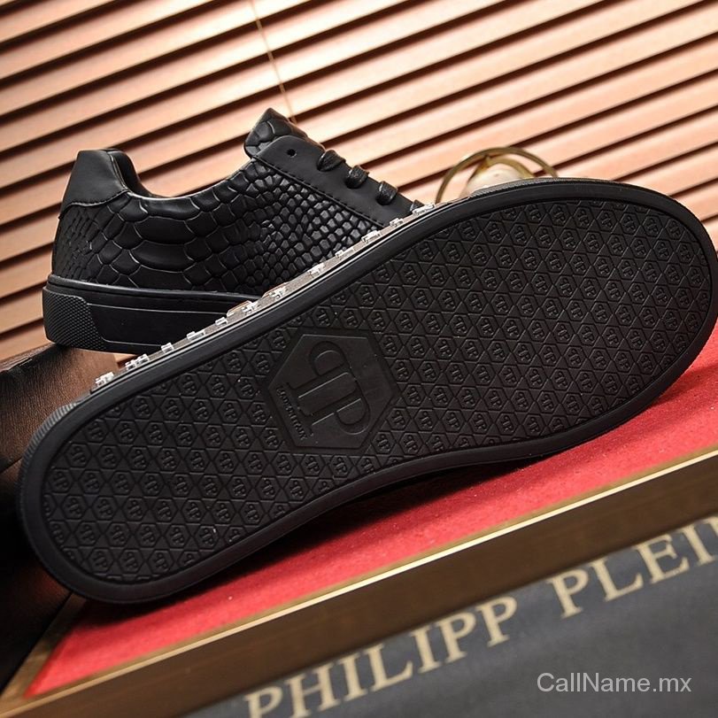 Philipp Plein estacion europea moda bordado PP zapatos de hombre Zapatos casuales remache cabeza redonda patron de cocodrilo tallado cabeza de tigre en relieve nuevo UW5X Shopee Mexico