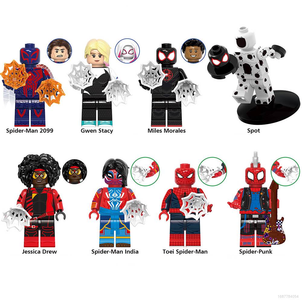 Jiro Spider-Man Across El Verse Minifigure 2099 Miles Morales Gwen ...