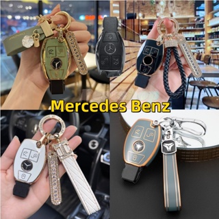 Mr.Key] Funda De TPU Para Llave De Mercedes Benz C180/C200 Cc/A