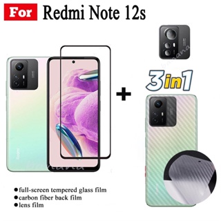 Mica Redmi Note 12 Protector De Pantalla Para Xiaomi 13 12T Pro 11 12 10  11s 10s Plus 5G Película Protectora De Vidrio Templado + Cámara + De Fibra  De Carbono
