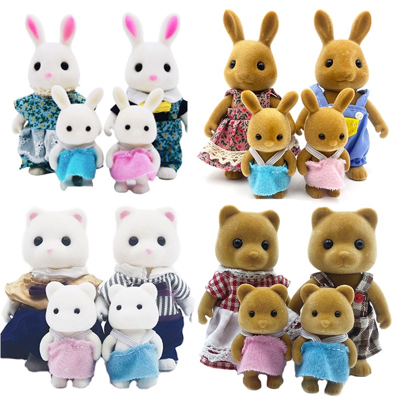 Familia De Animales Forestales 1 12 Accesorios Para Casa De Munecas Mini Conejo Figura De Juguete Calico Critter Coleccionable Juego De Pretender Para Nina Regalo Shopee Mexico