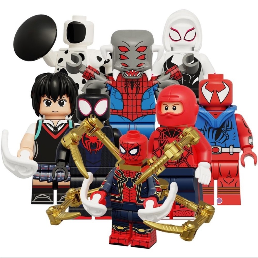 Spider-Man: Across the Spider-Verse Action Figures Miles Morales Peni  Parker Gwen Stacy Spot Man Juguetes De Bloque De Construcción Para Niño |  Shopee México