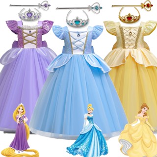 Vestido de rapunzel para niña hot sale