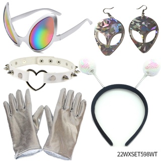 Diadema Alien para disfraz, gafas de sol, accesorios de fiesta, Antena  Espacial, diademas, Rave, Cosplay para niña
