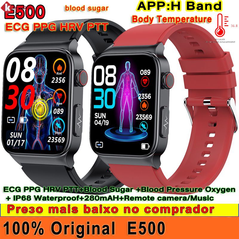 Smartwatch Reloj Inteligente Original E Ecg Ppg Hrv Ptt Glucosa