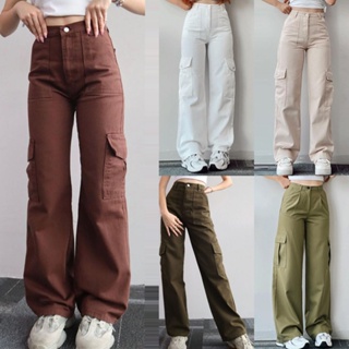 Pantalones tácticos para mujer, estilo casual, cargo, senderismo, camping,  trabajo, pantalones militares, combate, 8 bolsillos
