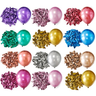  Globos cromados metálicos azules de 18 pulgadas, 10 globos  grandes de látex para fiestas, globos cromados para cumpleaños, bodas,  decoraciones de fiesta de graduación : Juguetes y Juegos