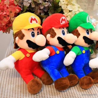 Muñecos de peluche de Super Mario Bros de 25cm para niños, personajes de  Anime, Luigi, figura bonita, juguetes colgantes, muñecos de peluche,  regalos