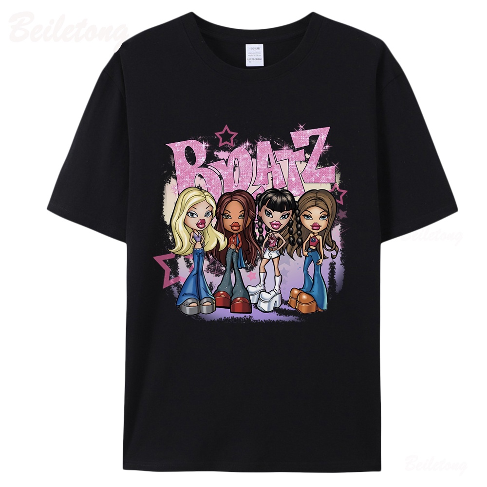 Bratz Y2k camiseta Mujeres 2000 de dibujos animados impresión Harajuku 100%  algodón rosa tops 2022 verano niñas moda Camisetas manga corta estética  5CHB | Shopee México