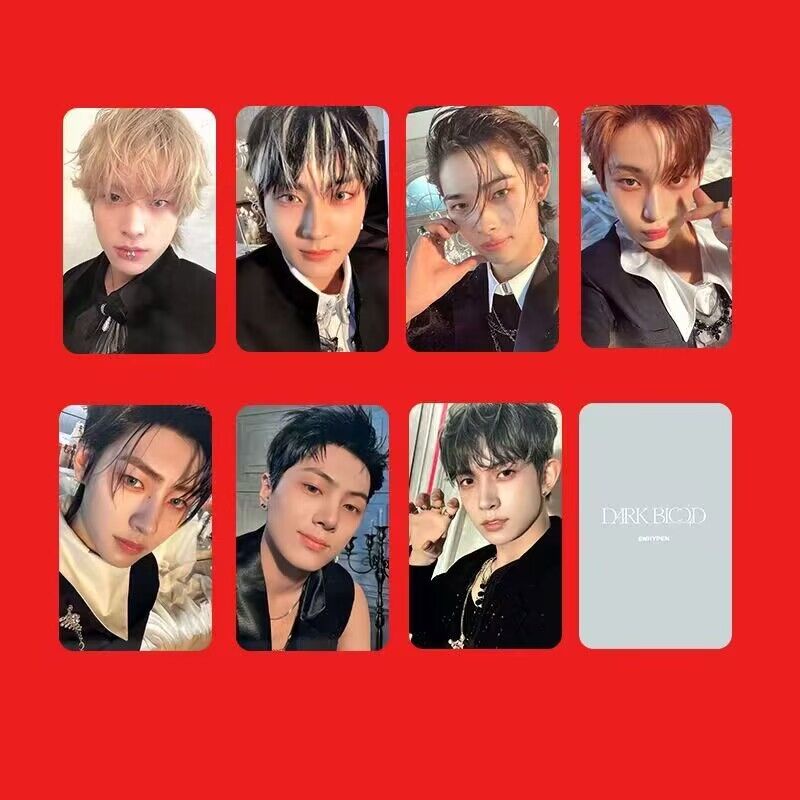 7 Unids/set EN-HYPEN Mini 4th Album DARK BLOOD Photocards Lomo