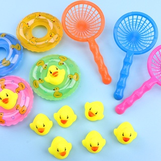 Juguetes de pato de baño, 4 piezas, flotador y chirriante de goma para  bebés y niños pequeños, juguete de bañera y ducha (colorido)