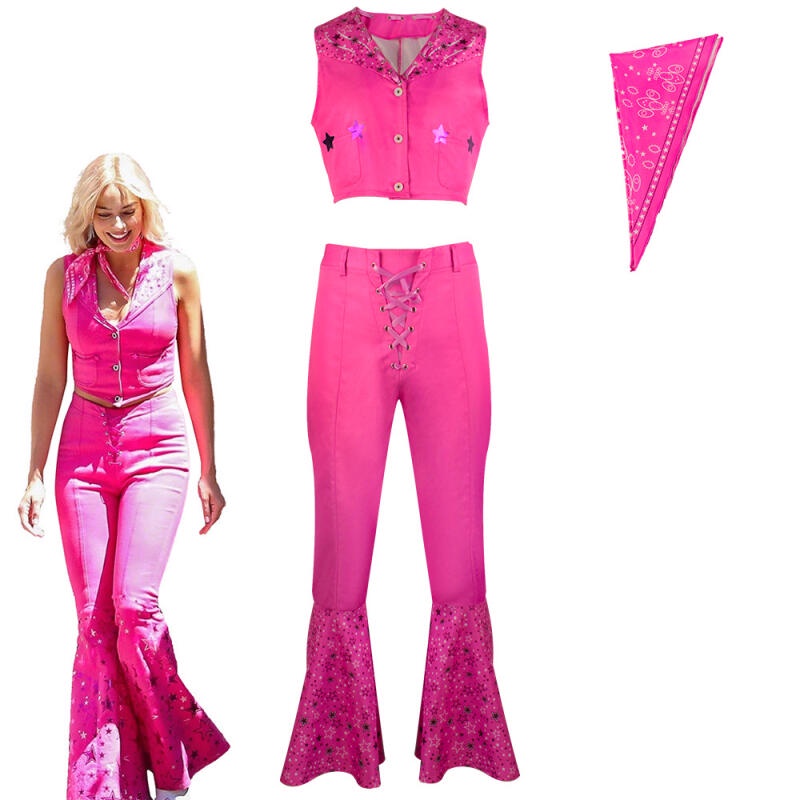 Disfraz De Barbie De Película Para Mujeres Niñas Moda Cosplay Ropa Top  Pantalones Uniforme Halloween Carnaval Fiesta Disfraces - Main Image