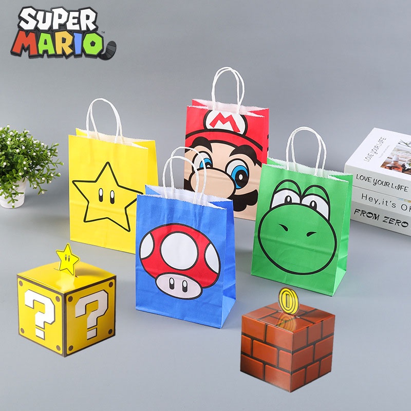 Super Mario Bros Candy Box Tema Fiesta Decoración Niños Marios De ...