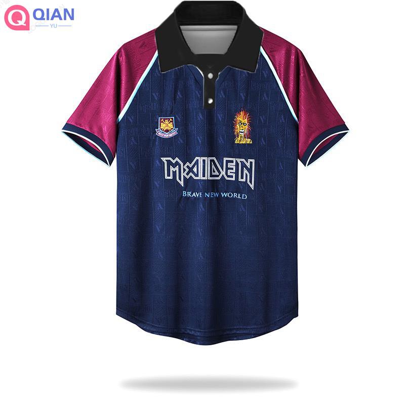 Nuevo Diseno 2022 2023new1999 2001 West Ham x Iron Maiden home vintage Deportes Al Aire Libre Futbol Camisa Casual Hombres Shopee Mexico