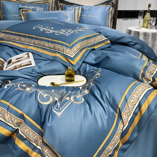  Home - Juego de sábanas de seda de hielo de tela de seda  sintética, funda de cama de color puro, ropa de cama para cuatro  estaciones, 180 x 200 + 9.8 in 
