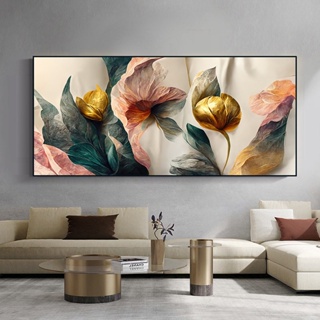 Set Cuadros Flores Colores Vivos Modernos En Lienzo Canvas