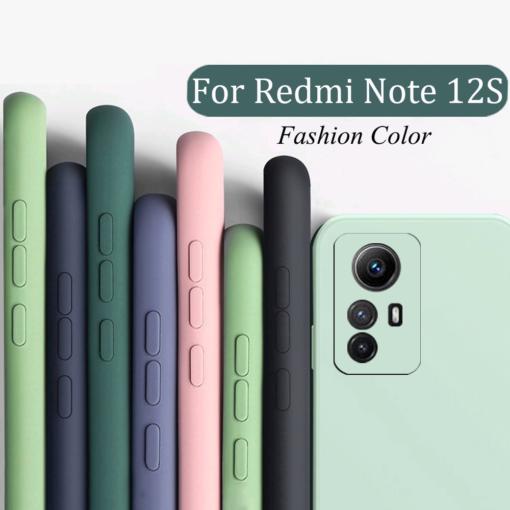 Funda Cuadrada De Silicona Para Xiaomi Redmi Note 12S Cubierta 12 Pro 5g  Protectora Original