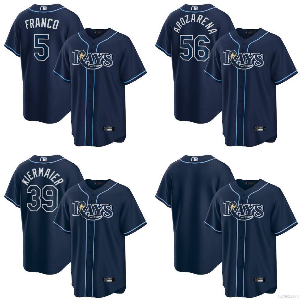 YP2 2023 Tampa Bay Rays Kiermaier Arozarena Franco ButtonDown Jersey