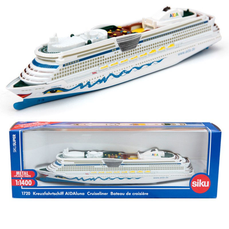 Siku 1720 Crucero De Juguete 1 1400 Metal Plastico Azul Blanco Lujo Barco Yate Modelo De Coleccion De Juguetes Para Ninos Shopee Mexico