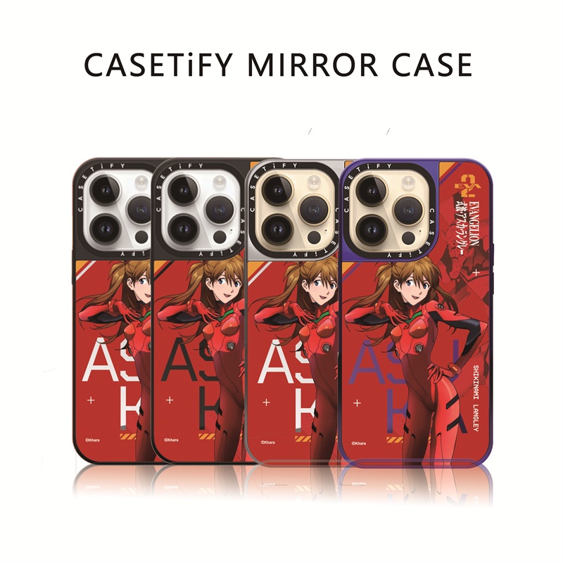 CASETiFY X Asuka Langley Soryu by EVANGELION Espejo Carcasa Apple