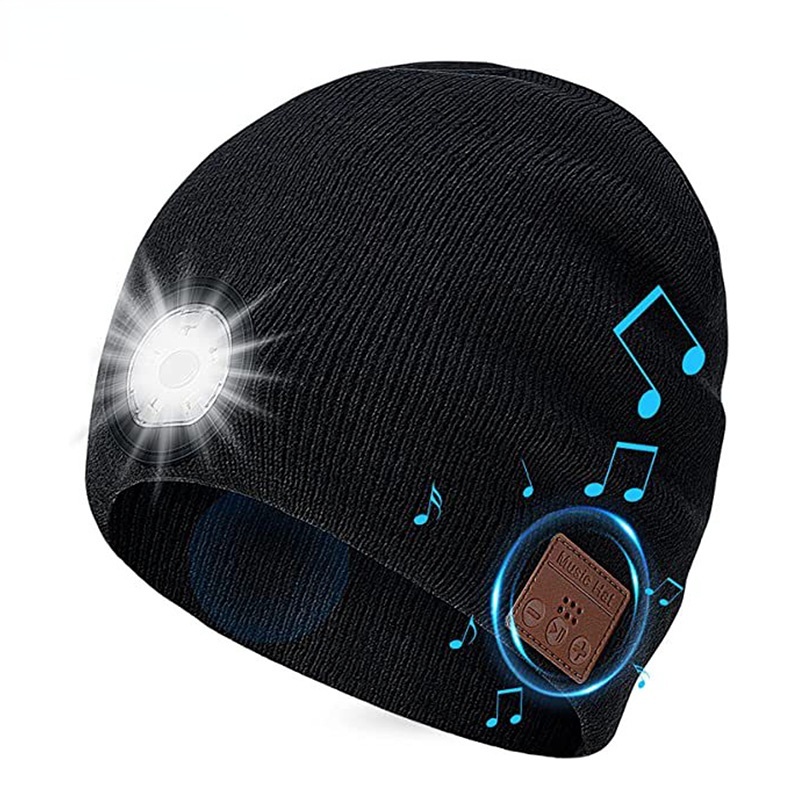 Gorro Con Luz LED Recargable - 5 Modos, Linterna Frontal Desmontable, Ideal Para Correr, Senderismo Y Acampar