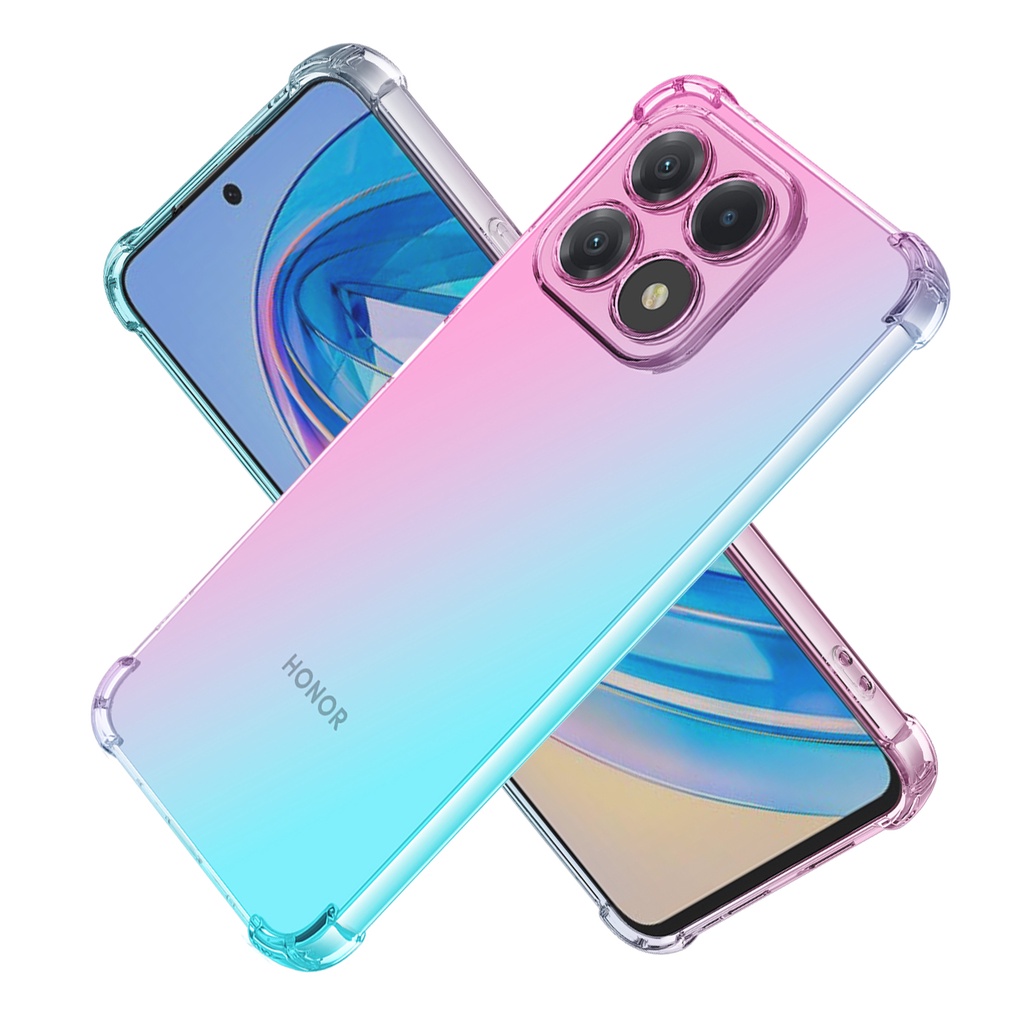 GOKEN Cover In TPU Per Huawei Honor X7a – Custodia Soft Touch Con Bordi Galvanizzati Dorati, Serie Phnom Penh, Antiscivolo, Rosa - 3